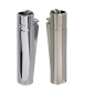 Preview: Clipper Feuerzeuge groß 12er Display METALL SILVER